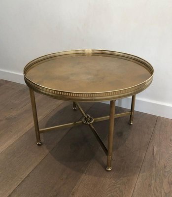 Round Brass Coffee Table, Small Round French Country Coffee Table