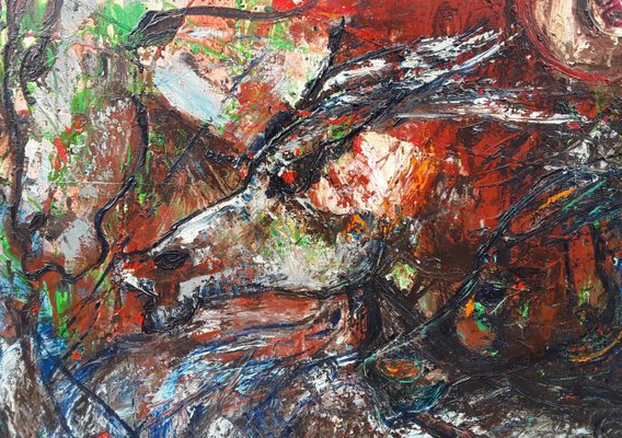 Maleta de pintura al óleo expresionista de Marc Abel, años 80 en venta en  Pamono