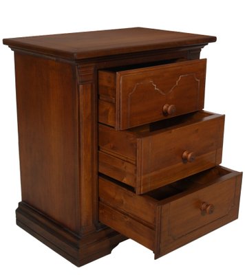 Small Polished Walnut Chest Bedside Table From Bassano S Ebanistery 1920s For Sale At Pamono