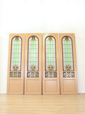 Vintage Art Nouveau Style Stained Glass Doors 1940s Set Of 2 For At Pamono - Vintage Glass Doors Vintage Art Nouveau Style Stained Glass Doors 1940s Set Of 2 For At Pamono - Vintage Glass Doors