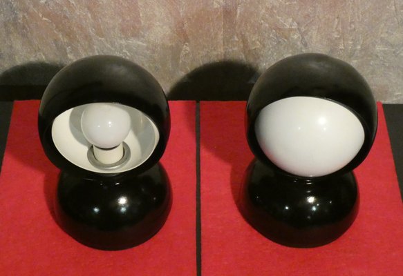 Italian Eclisse Table Lamps by Vico Magistretti for Artemide, 1967, Set of 2 Italian Eclisse Table Lamps by Vico Magistretti for Artemide, 1967, Set of 2