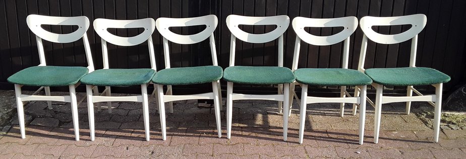White retro dining chairs deals