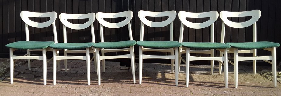Vintage white dining chairs online