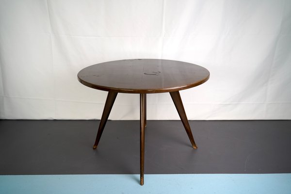 Vintage Italian Mahogany Round Side Table In The Style Of Osvaldo Borsani 1950s For At Pamono Vintage Italian Mahogany Round Side, Mahogany Round Side Table