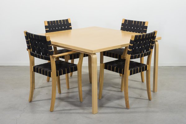 Set Da Pranzo E Tavolo Moderni Di Alvar Aalto Per Artek Scandinavia In Vendita Su Pamono