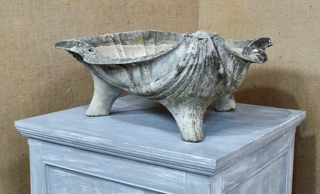 Large Mid-Century Composite Stone Clam Shell Planter, 1950s for sale at  Pamono