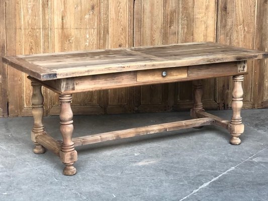 Mid 19th Century French Rustic Bleached, Farmhouse Dining Tables