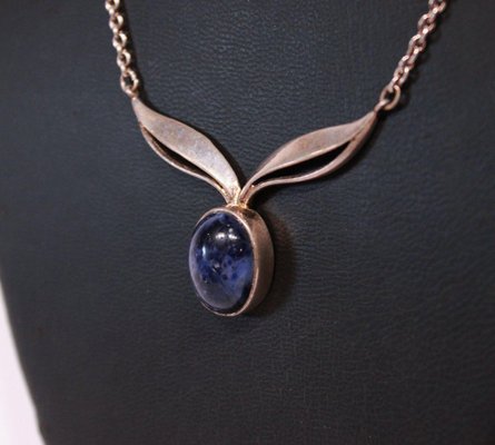 Details about   Solid Sterling Silver .925 Set Genuine Blue Lapis Lazuli Pendant Necklace TPJ 