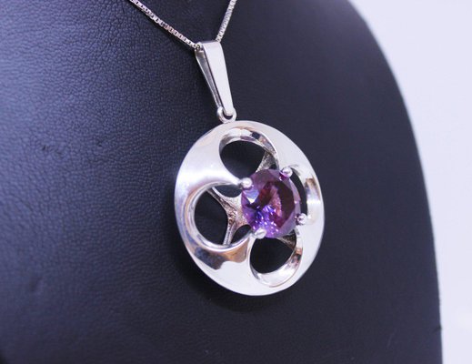 Details about   1 1/2" DARK IRIDESCENT MOTHER OF PEARL SHELL AMETHYST 925 SILVER pendant 