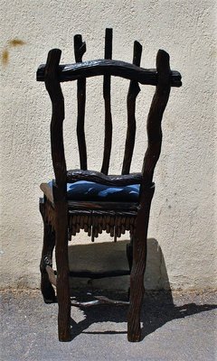 19th Century Carved Wood Dining Chairs From Foret Noire Set Of 6 For Sale At Pamono
