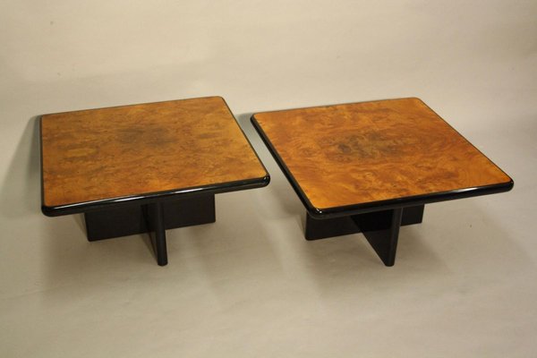 Vintage Italian Coffee Tables In Black, Vintage Black Lacquer Coffee Table