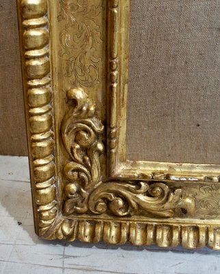 Antique Victorian Ornate Gilt Wood & Gesso Carved Picture Frame 28” x 32”