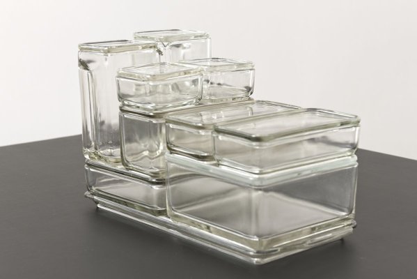 Bauhaus Kubus Storage Containers by Wilhelm Wagenfeld for VLG, Germany,  1930s, Set of 21 for sale at Pamono