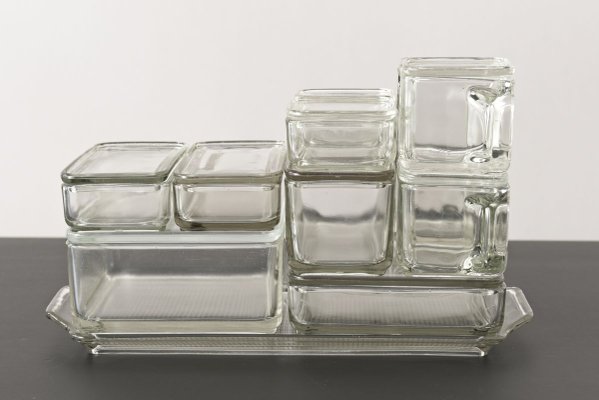Germany, 1930s, of by Wilhelm VLG, for for at sale Kubus Bauhaus 21 Pamono Storage Containers Set Wagenfeld
