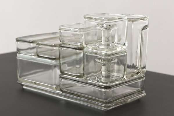 Bauhaus Kubus Storage Containers by Wilhelm Wagenfeld for VLG, Germany,  1930s, Set of 21 for sale at Pamono