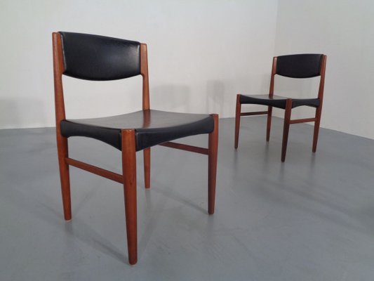 Danish Teak Dining Chairs From Glostrup, Retro Teak Dining Chairs