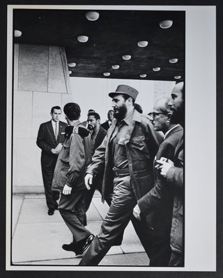 Fidel Castro Entering Building, Cuba, 1950s