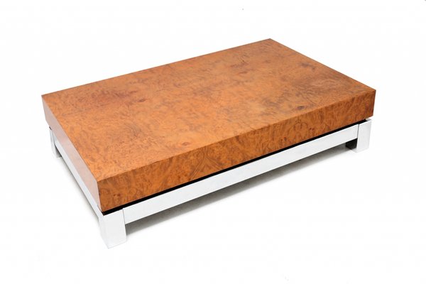 Burlwood Coffee Table By Jean Claude Mahey