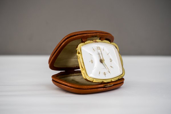 Réveil De Voyage Pliable Europa – Vintage 1974, Bleu, Mécanique