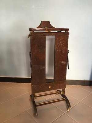 Vintage Walnut and Brass Details Valet 
