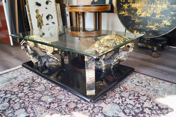 Vintage Hollywood Regency Bronze Panther Coffee Side Table For At Pamono - Vintage Panther Coffee Table Vintage Hollywood Regency Bronze Panther Coffee Side Table For At Pamono - Vintage Panther Coffee Table