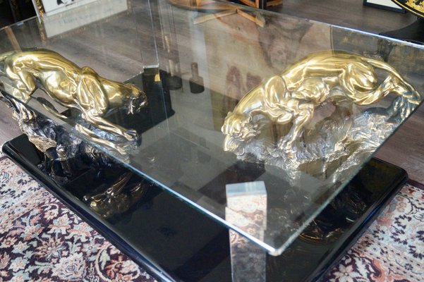 Vintage Hollywood Regency Bronze Panther Coffee Side Table For At Pamono - Vintage Panther Coffee Table Vintage Hollywood Regency Bronze Panther Coffee Side Table For At Pamono - Vintage Panther Coffee Table