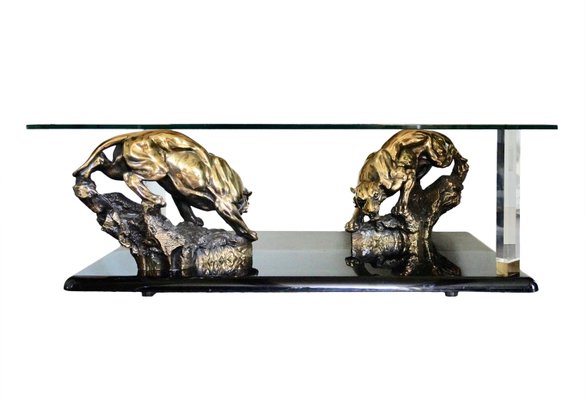 Vintage Hollywood Regency Bronze Panther Coffee Side Table For At Pamono - Vintage Panther Coffee Table Vintage Hollywood Regency Bronze Panther Coffee Side Table For At Pamono - Vintage Panther Coffee Table