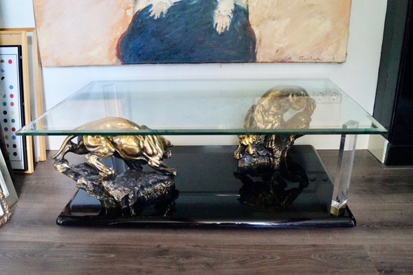 Vintage Hollywood Regency Bronze Panther Coffee Side Table For At Pamono - Vintage Panther Coffee Table Vintage Hollywood Regency Bronze Panther Coffee Side Table For At Pamono - Vintage Panther Coffee Table