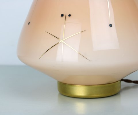 mid century glass lamp