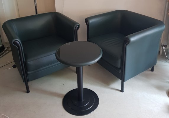 Vintage Clubsessel und Tisch Set von Antonio Citterio für Moroso Vintage Clubsessel und Tisch Set von Antonio Citterio für Moroso