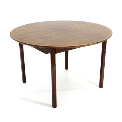Round Wooden Extendable Dining Table 1960s For Sale At Pamono