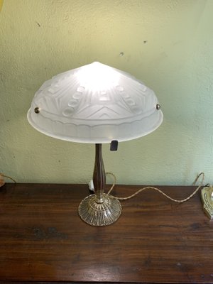 Vintage Art Deco Table Lamp For At, Art Deco Table Lamp Shade