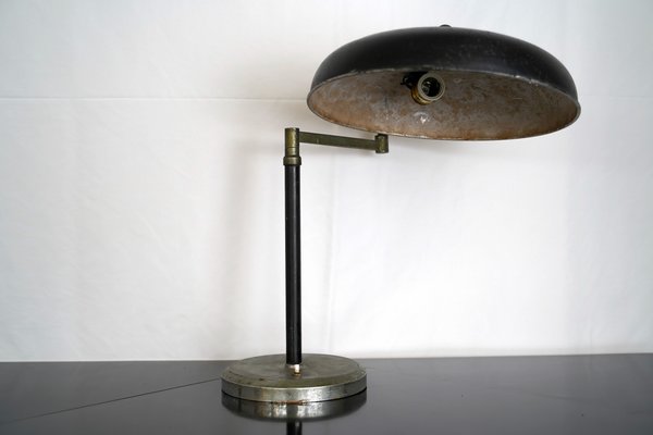 Vintage Italian Black Lacquered And, Black Nickel Table Lamps