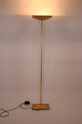Large Italian Golden Plexiglass Floor, Floor Lamp With Dimmer