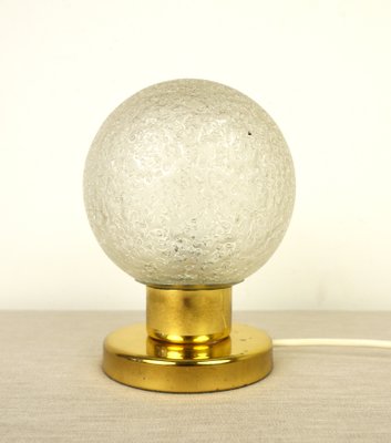 German Brass And Glass Ball Table Lamp, Glass Ball Table Lamps Uk