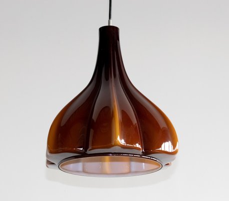 Lampada a sospensione in vetro di Murano di Massimo e Lella Massimo Vignelli. Lampada da sospensione in vetro di Murano