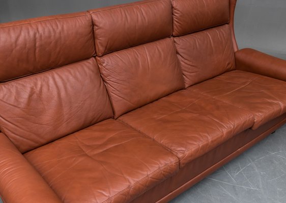 Danish 3 Seater High Back Sofa 1970s For At Pamono - High Back Leather Sofa Bed Danish 3 Seater High Back Sofa 1970s For At Pamono - High Back Leather Sofa Bed