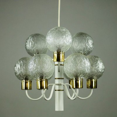 Vintage White Glass Ball Ceiling Lamp 