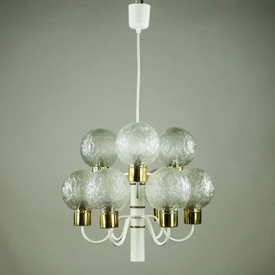 Vintage White Glass Ball Ceiling Lamp 
