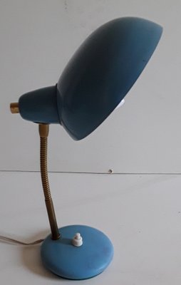 Small Vintage Blue Table Lamp With, Brooklyn Brass Table Lamp
