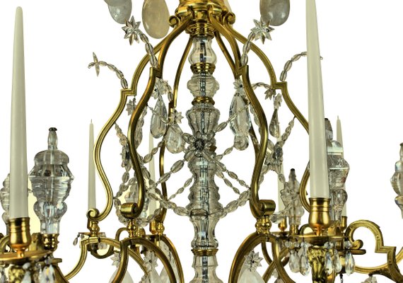 Antique French Gilt Bronze And Rock Crystal Candleholder Chandelier For At Pamono - Gilded Rock Crystal Chandeliers Antique French Gilt Bronze And Rock Crystal Candleholder Chandelier For At Pamono - Gilded Rock Crystal Chandeliers