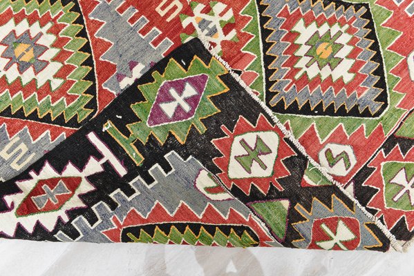 Vintage Turkish Multi Colored Wool Antalya Kilim Rug 1950s For Sale At Pamono