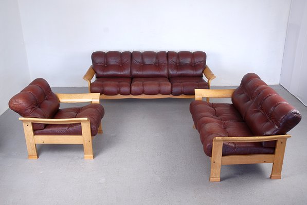 Dänisches Vintage 3 Sitzer Sofa Aus Braunem Leder Bei Pamono Kaufen Dänisches Vintage 3 Sitzer Sofa Aus Braunem Leder 2