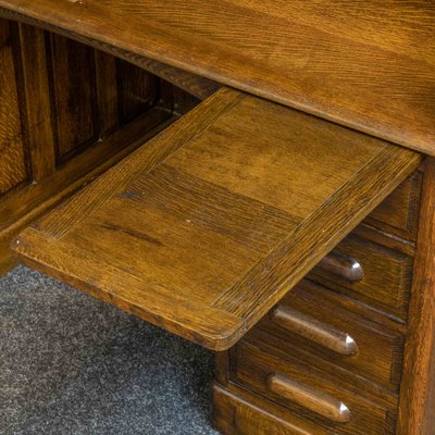 Large oak online roll top desk
