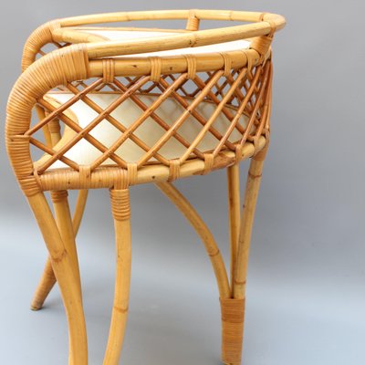 Mid Century Italian Rattan Desk Vanity Table 1960s For At Pamono Mid Century Italian Rattan Desk Vanity, Vintage Wicker Vanity Set