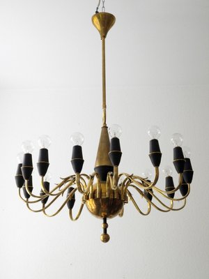 Mid century brass chandelier sale