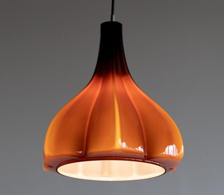 Lampada a sospensione in vetro di Murano di Massimo Vignelli Massimo Vignelli. Lampada da sospensione in vetro di Murano