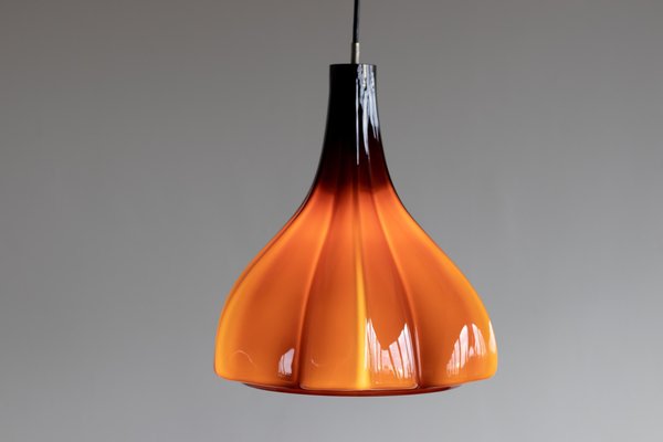 Lampada a sospensione in vetro di Murano di Massimo Vignelli Massimo Vignelli. Lampada da sospensione in vetro di Murano