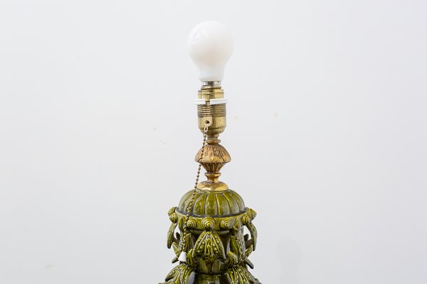olive green table lamp