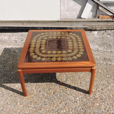 Mid Century Square Tile Topped Coffee, Tile Coffee Table Top